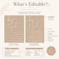 Boy or girl gender reveal invitation with elegant script lettering on a soft beige background