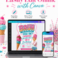 Bruh you in birthday invitation with ice cream cone, cake, baseball, video game controller, waffle letters, sprinkles, and teal pink party details