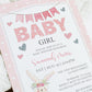 Bunny Baby Girl Shower Invitation | www.foreveryourprints.com
