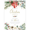 Rustic Floral Christmas Party Invitation | www.foreveryourprints.com