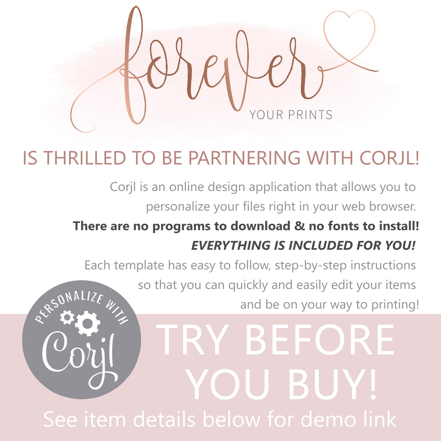 Edit Yourself Bridal Shower Invitation | www.foreveryourprints.com