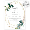 Eucalyptus Save The Date Invitation | www.foreveryourprints.com