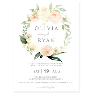 Floral Wedding Invitation | www.foreveryourprints.com