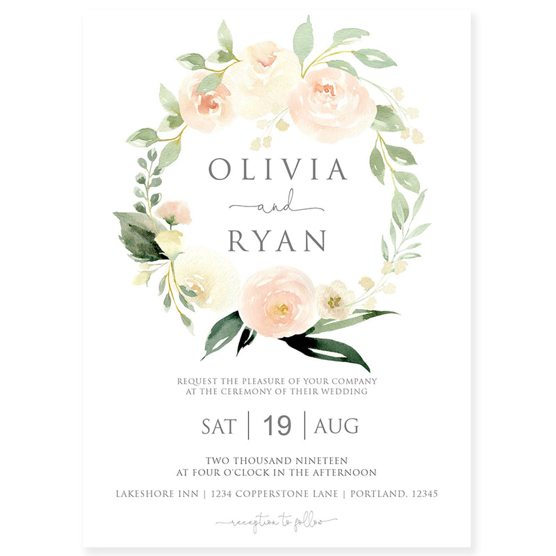 Floral Wedding Invitation | www.foreveryourprints.com