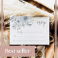 Dusty Blue Floral Wedding RSVP Reply Card | www.foreveryourprints.com