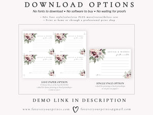 Floral Advice for Baby Card | www.foreveryourprints.com