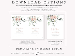 Floral Baby Shower Invitation | www.foreveryourprints.com