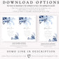 Blue Florals Baby Shower Invitation | www.foreveryourprints.com