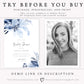 Blue Florals Bridal Shower Invitation | www.foreveryourprints.com