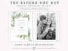 Modern Greenery Wedding Invitation | www.foreveryourprints.com