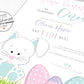 Bunny First Birthday Invitation | www.foreveryourprints.com