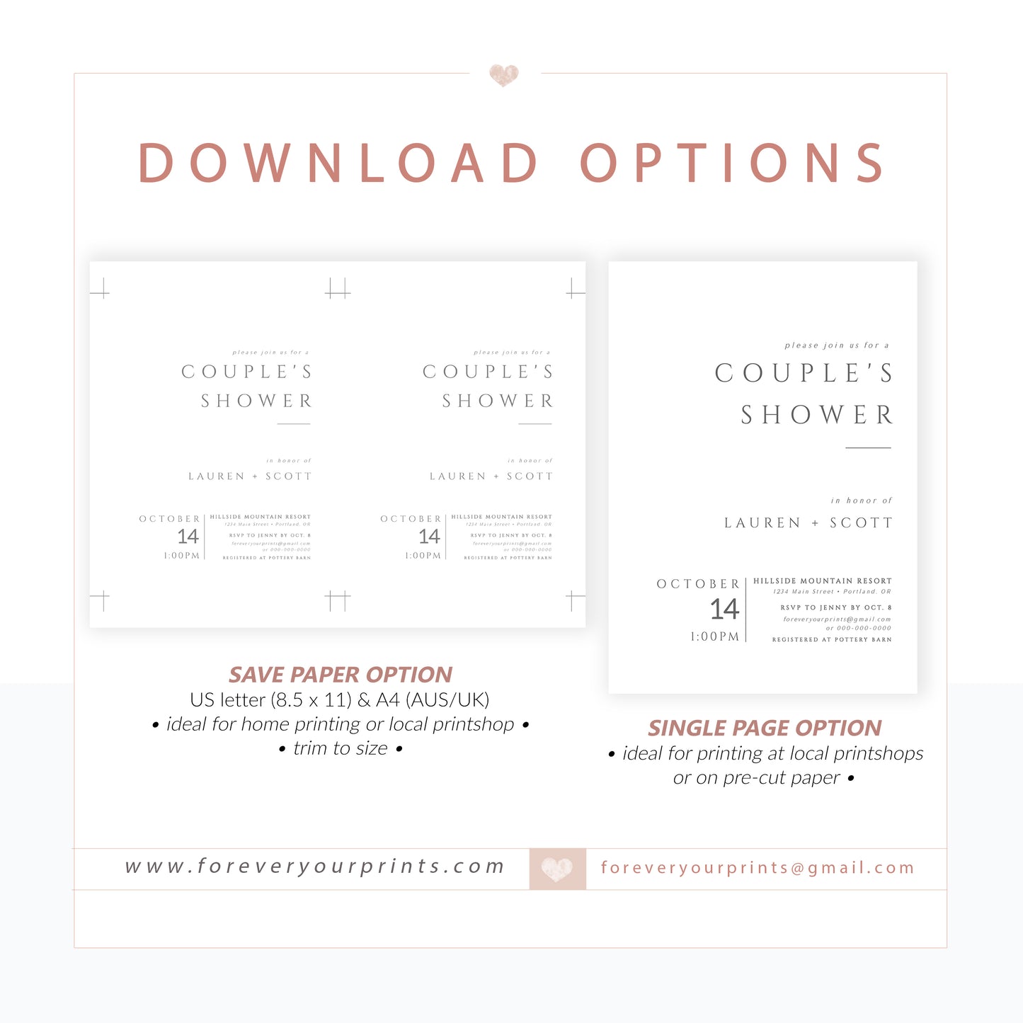 Edit Yourself Baby Shower Invitation | www.foreveryourprints.com