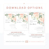 Peach Florals Bridal Shower Invitation | www.foreveryourprints.com