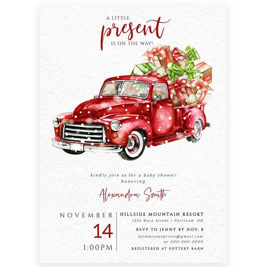 Winter Baby Shower Invitation | www.foreveryourprints.com