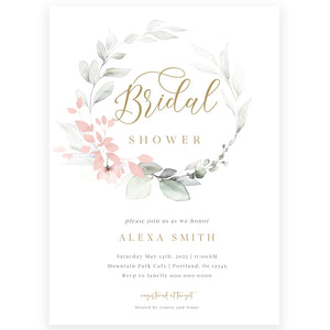 Floral Bridal Shower Invitation | www.foreveryourprints.com