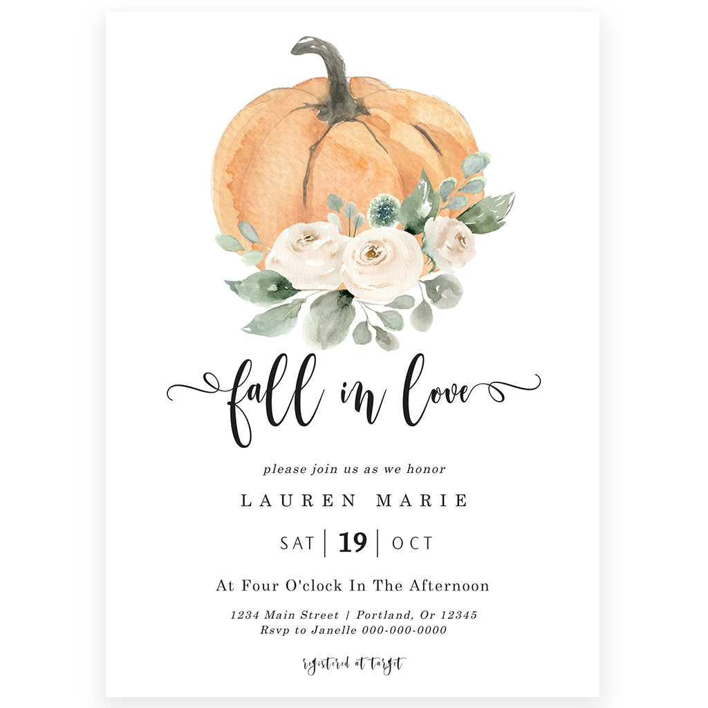 Fall Bridal Shower Invitation| www.foreveryourprints.com