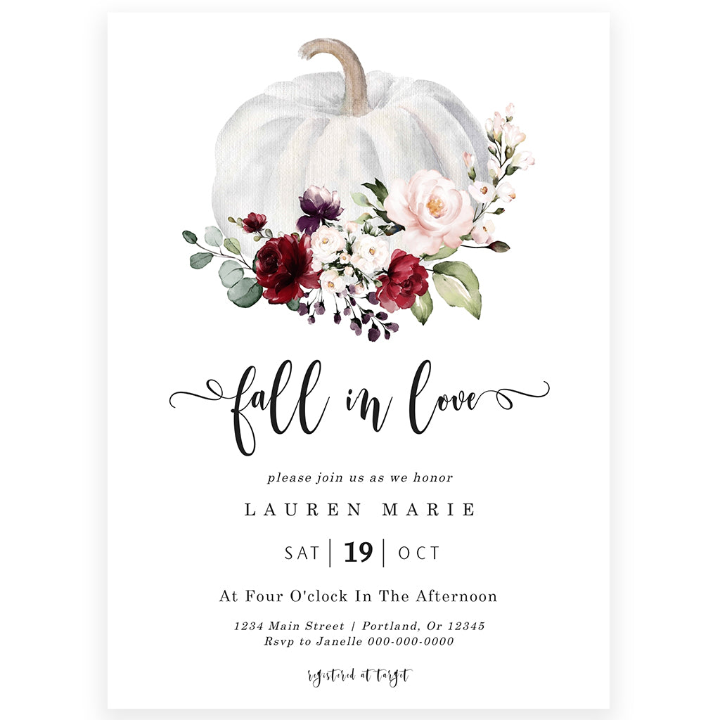 Fall Bridal Shower Invitation| www.foreveryourprints.com