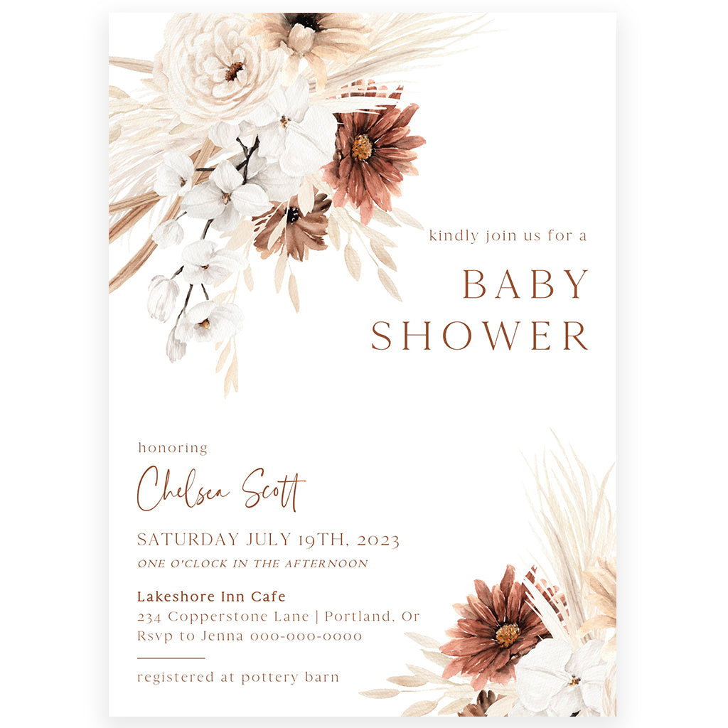 Boho Baby Shower Invitation | www.foreveryourprints.com