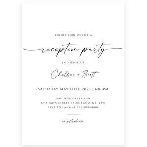 Classic Elopement Party Invitation | www.foreveryourprints.com