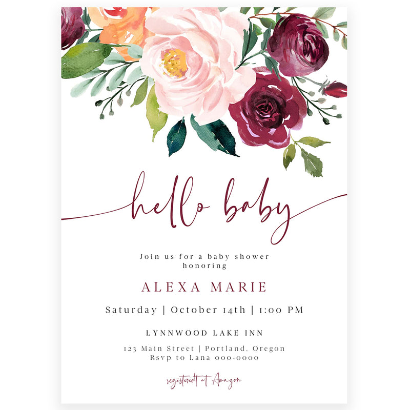 Garden Baby Shower Invitation | www.foreveryourprints.com