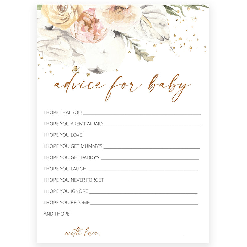 Floral Advice for Baby Card | www.foreveryourprints.com