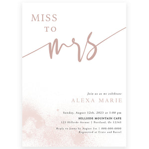 Miss to Mrs Bridal Shower Invitation | www.foreveryourprints.com