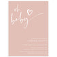 Minimalist Baby Girl Shower Invite