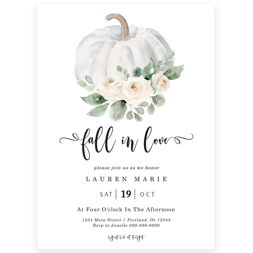 Fall Bridal Shower Invitation| www.foreveryourprints.com