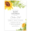 Modern Sunflower Baby Invitation | www.foreveryourprints.com