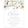 Wildflower First Holy Communion Invitation | www.foreveryourprints.com