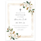 Classic Floral Baptism Invitation | www.foreveryourprints.com
