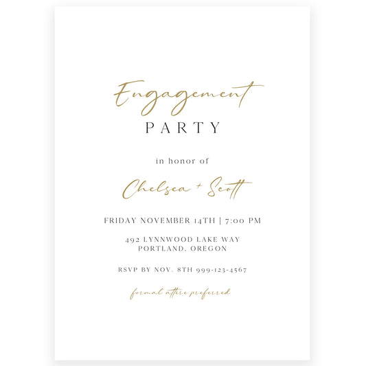Classic Engagement Party Invitation | www.foreveryourprints.com