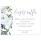 Blue Florals Diaper Raffle Card | www.foreveryourprints.com