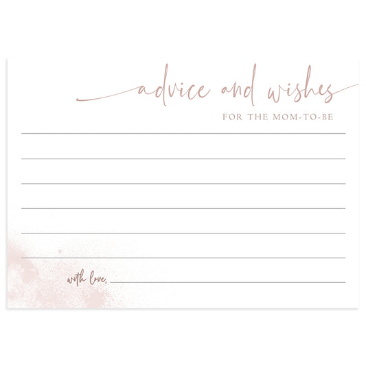 Blush Advice for Baby Card | www.foreveryourprints.com