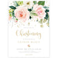 Floral Christening Invitation | www.foreveryourprints.com