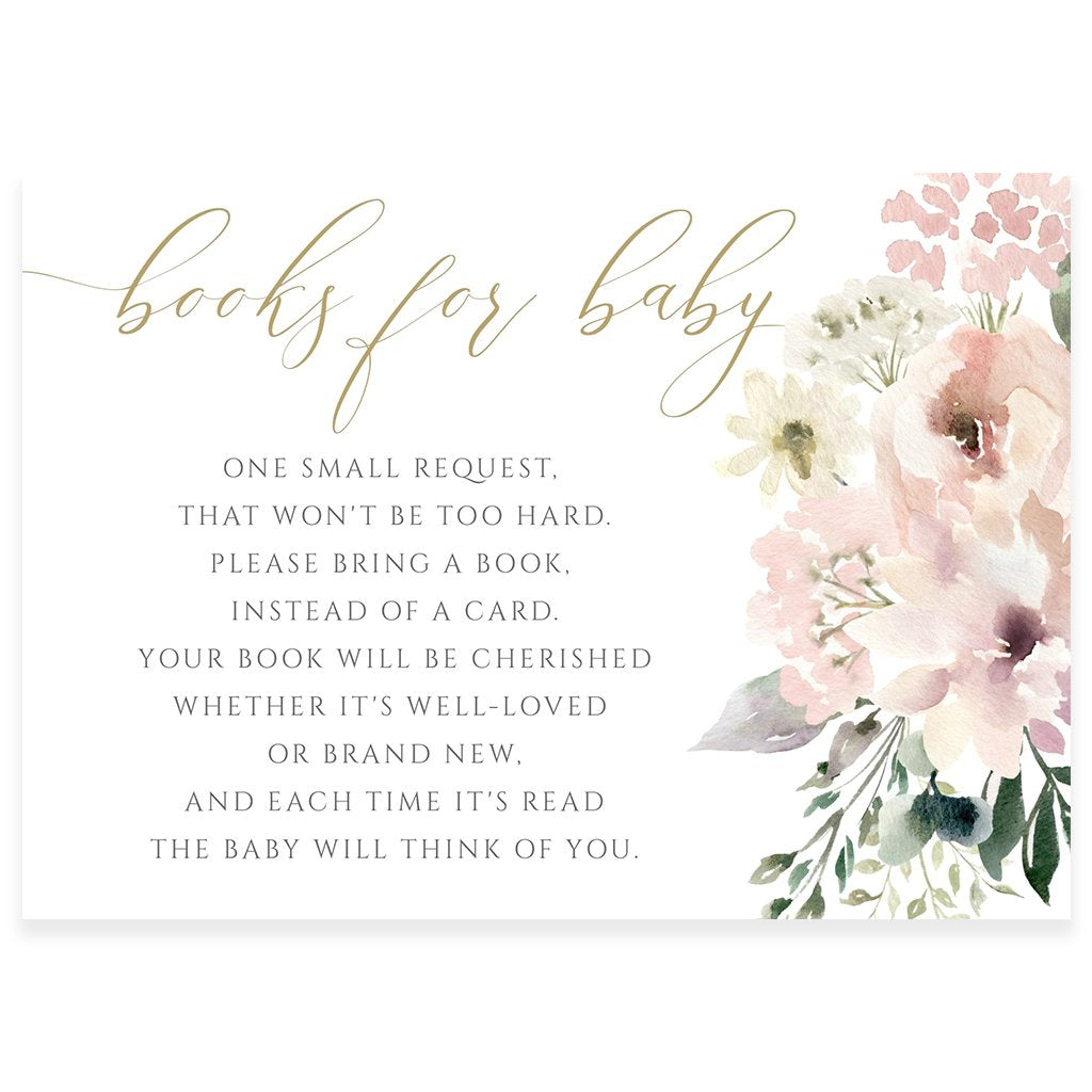 Floral Book Request Card | www.foreveryourprints.com
