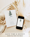 Winter Evergreen Wedding Invitation | www.foreveryourprints.com