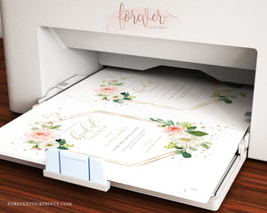 Floral Bridal Shower Invitation | www.foreveryourprints.com