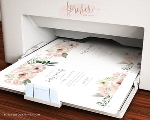 Floral Baby Sprinkle Invitation | www.foreveryourprints.com