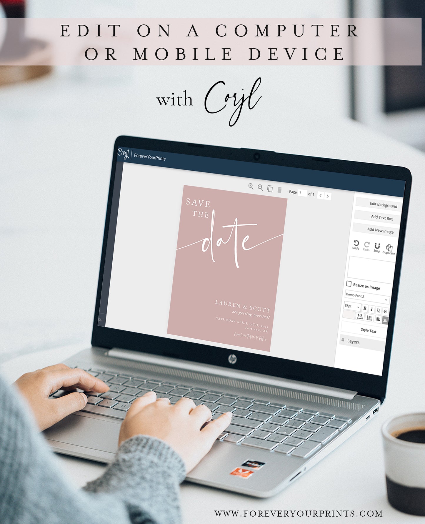 Minimalist Save The Date Invitation | www.foreveryourprints.com