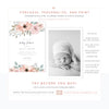 Floral Girl Baby Shower Invitation | www.foreveryourprints.com