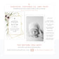 Anemone Florals Baptism Invitation | www.foreveryourprints.com
