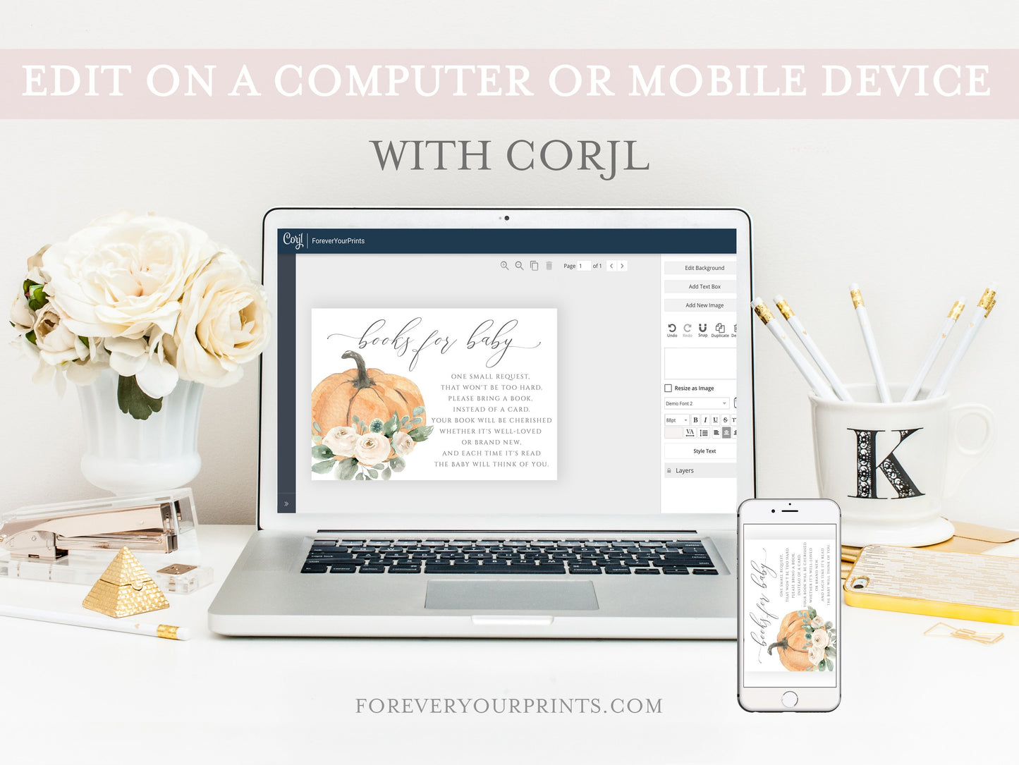 Pumpkin Book Request Card | www.foreveryourprints.com