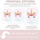 Unicorn Birthday Party Invitation | www.foreveryourprints.com