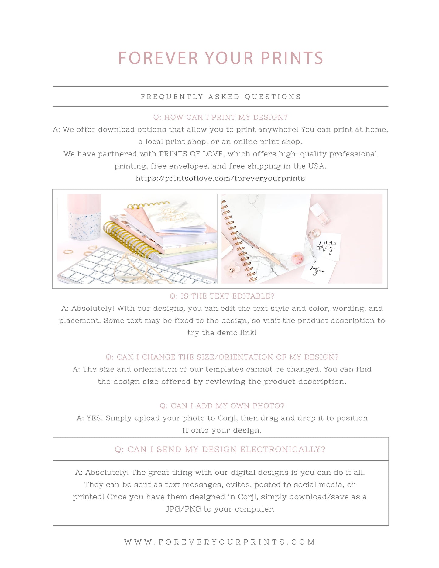 Self Editable Invitations | www.foreveryourprints.com