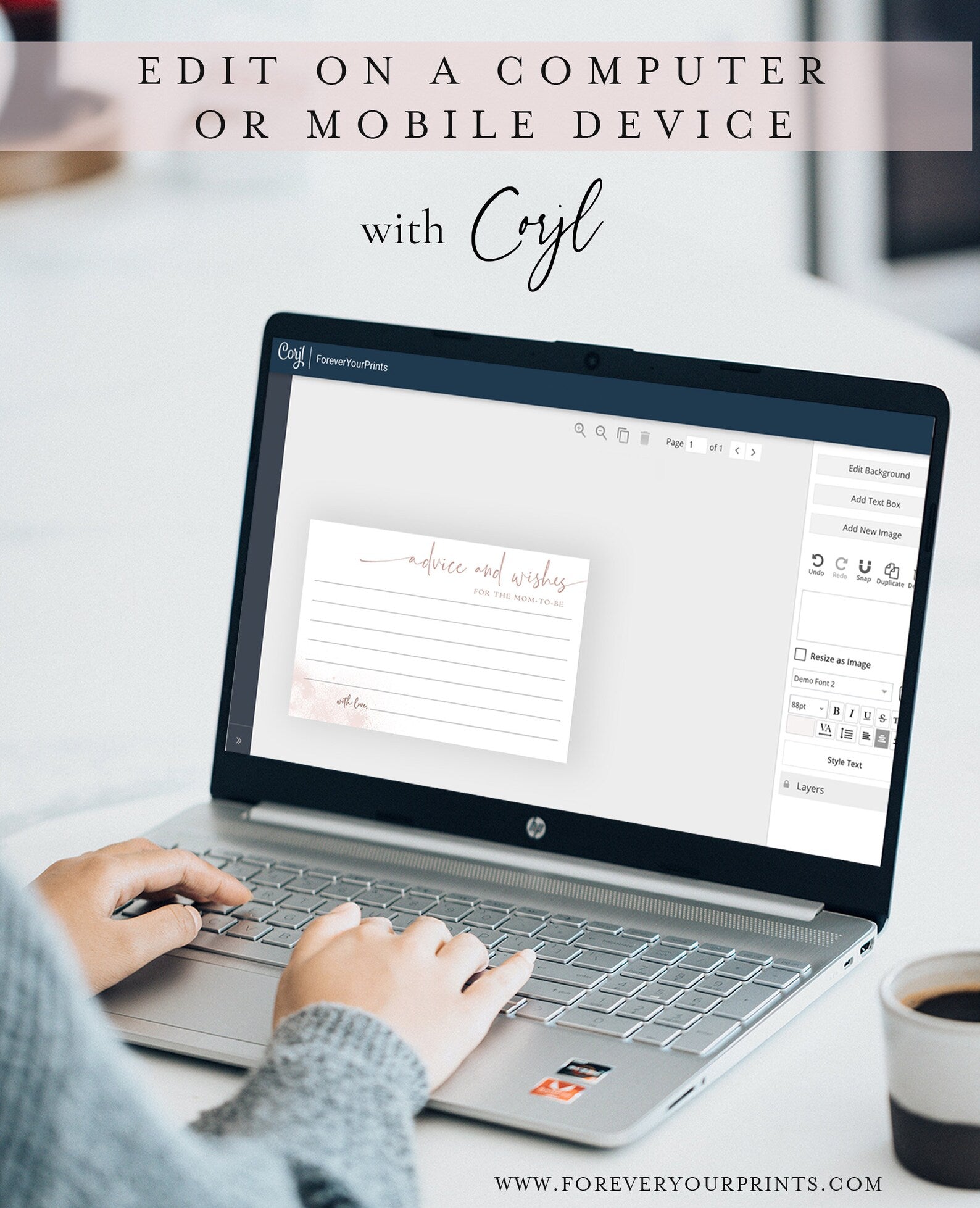 Blush Advice for Baby Card | www.foreveryourprints.com