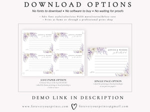 Lavender Advice for Baby Card | www.foreveryourprints.com