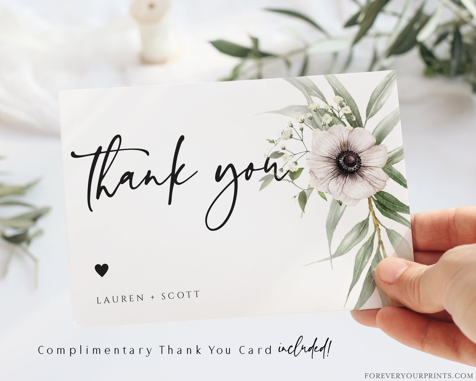 Complimentary Thank You Card | www.foreveryourprints.com