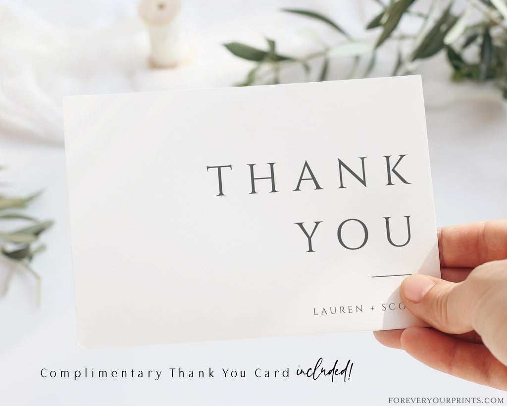 Complimentary Thank You Card | www.foreveryourprints.com